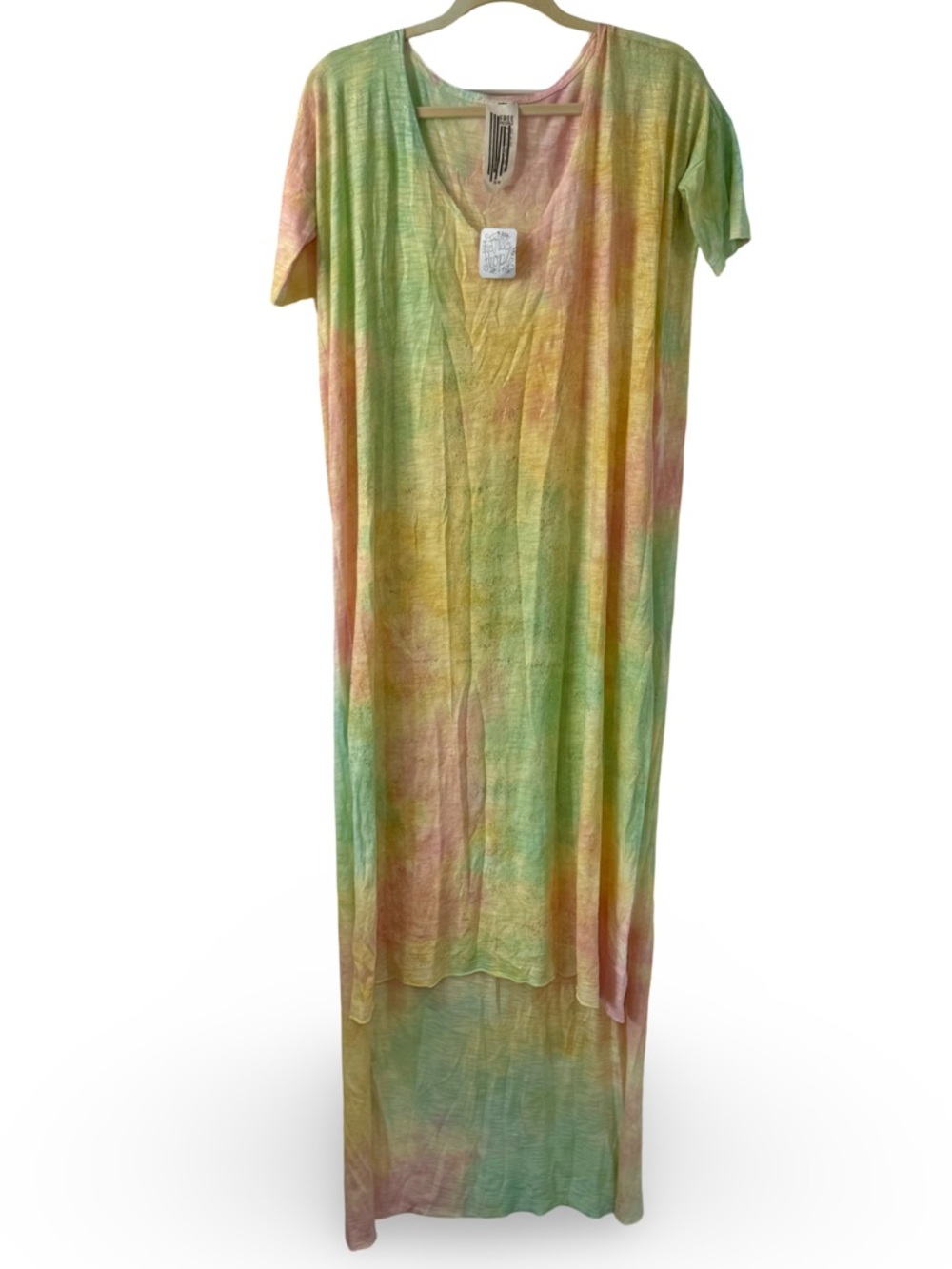 🍃🌞 *RARE FIND* Free People Galaxy Glisten Pastel Tie-Dye Maxi dress gold 🌞🍃